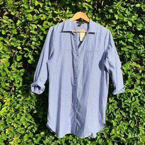 LARGE- Short blue long sleeve dress